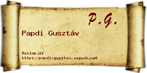 Papdi Gusztáv névjegykártya