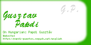 gusztav papdi business card