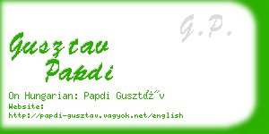 gusztav papdi business card